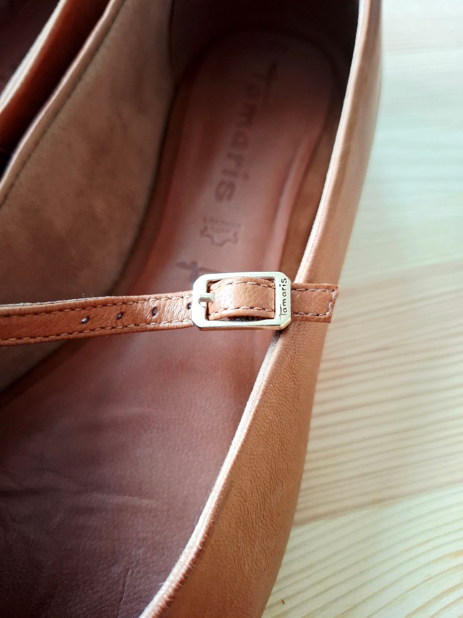Tamaris – Zapatos Mary Jane para bebé en cuero camel – talla 40 – estado nuevo 🤎 – photo 9